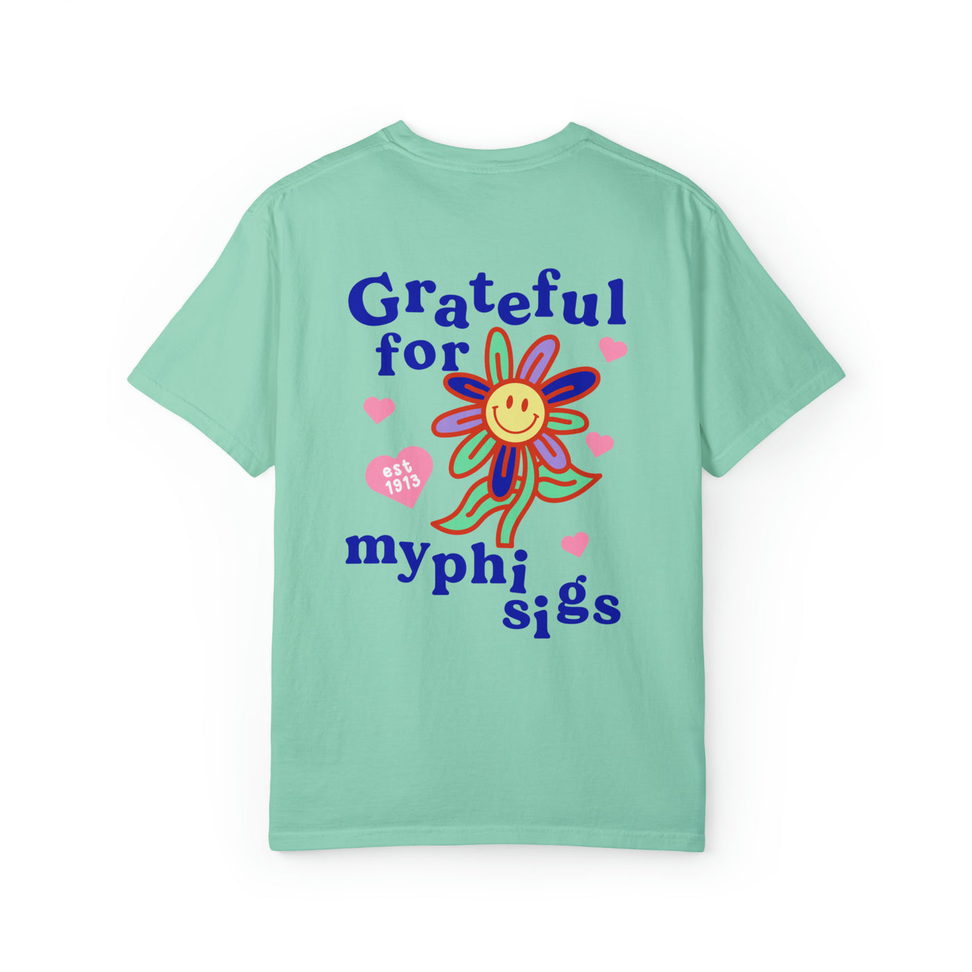 Phi Sigma Sigma Grateful Flower Sorority T-shirt