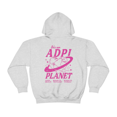 Alpha Delta Pi Planet Hoodie | Be Kind to the Planet Trendy Sorority Hoodie | Greek Life Sweatshirt | Trendy Sorority Sweatshirt