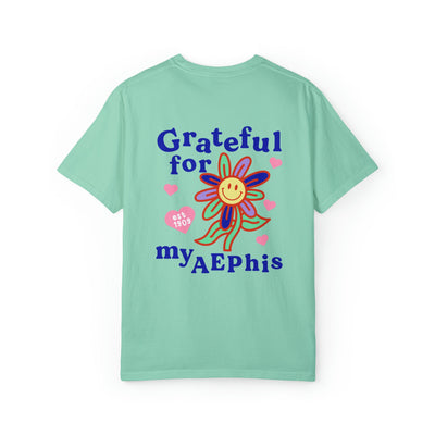 Alpha Epsilon Phi Grateful Flower Sorority T-shirt