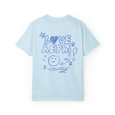 Alpha Epsilon Phi Love Doodle Sorority T-shirt