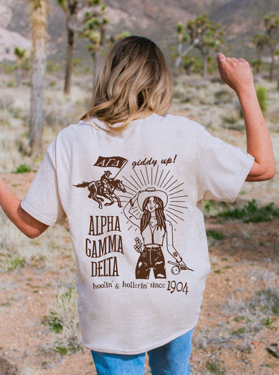 Alpha Gamma Delta Country Western Sorority T-shirt