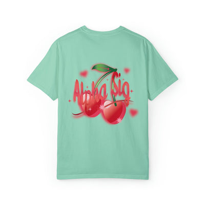 Alpha Sigma Alpha Cherry Airbrush Sorority T-shirt