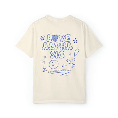 Alpha Sigma Alpha Love Doodle Sorority T-shirt