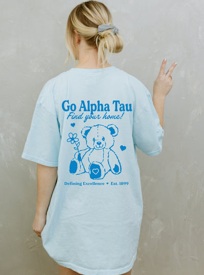 Alpha Sigma Tau Teddy Bear Sorority T-shirt