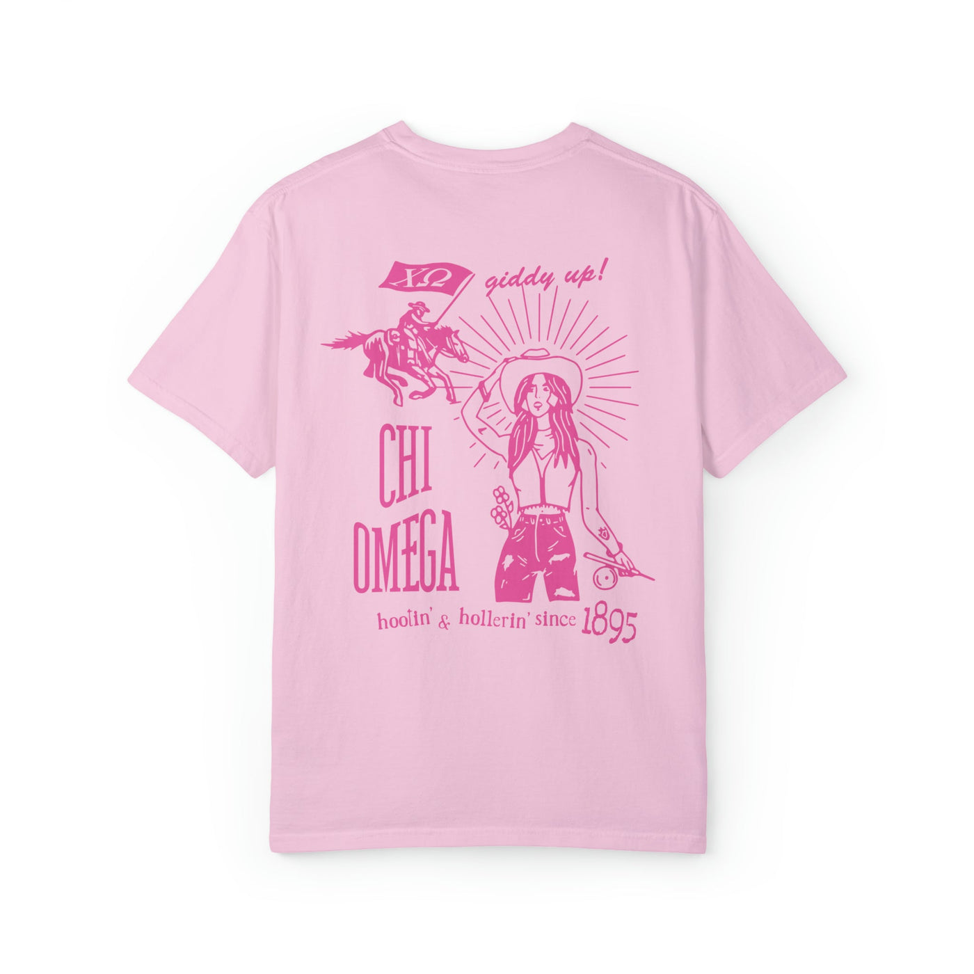 Chi Omega Country Western Pink Sorority T-shirt