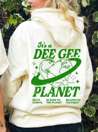 Delta Gamma Planet Hoodie | Be Kind to the Planet Trendy Sorority Sweatshirt