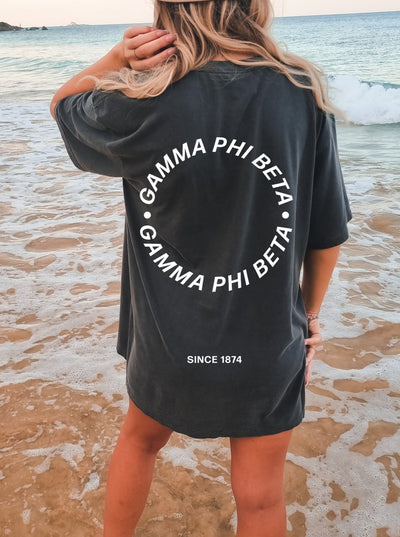 Gamma Phi Beta Simple Circle Sorority T-shirt
