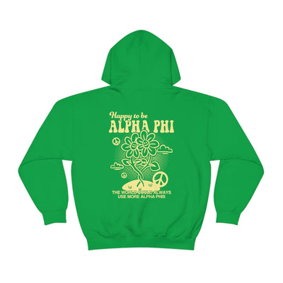 Happy to Be Alpha Phi Sorority Sweatshirt | Alpha Phi Trendy Sorority Hoodie