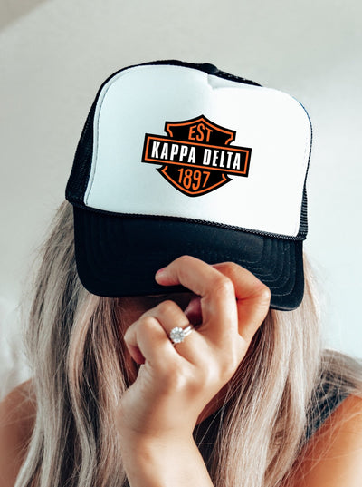 Kappa Delta Trendy Motorcycle Trucker Hat