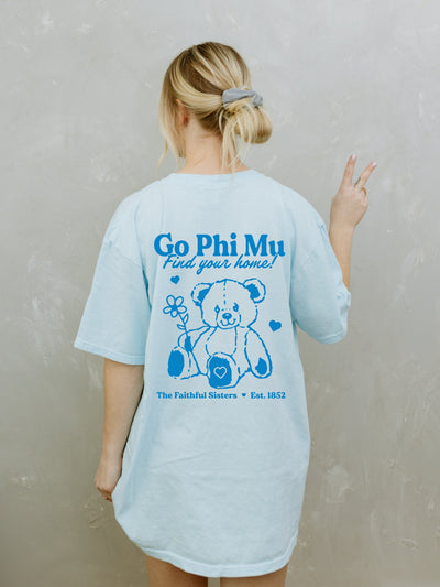 Phi Mu Teddy Bear Sorority T-shirt