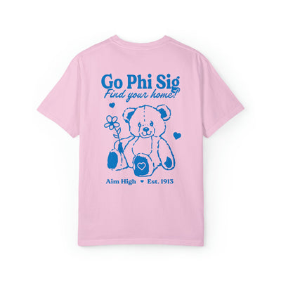 Phi Sigma Sigma Teddy Bear Sorority T-shirt