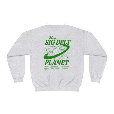 Sigma Delta Tau Crewneck Sweatshirt | Be Kind to the Planet Trendy Sorority Crewneck