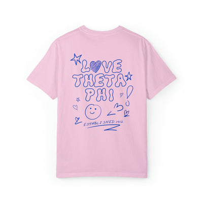 Theta Phi Alpha Love Doodle Sorority T-shirt