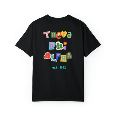 Theta Phi Alpha Scrapbook Sorority Comfy T-shirt