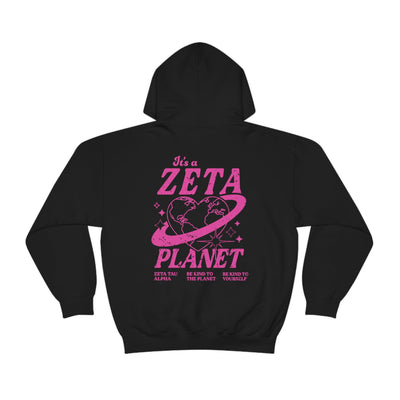 Zeta Tau Alpha Planet Hoodie | Be Kind to the Planet Trendy Sorority Hoodie | Greek Life Sweatshirt | Trendy Sorority Sweatshirt