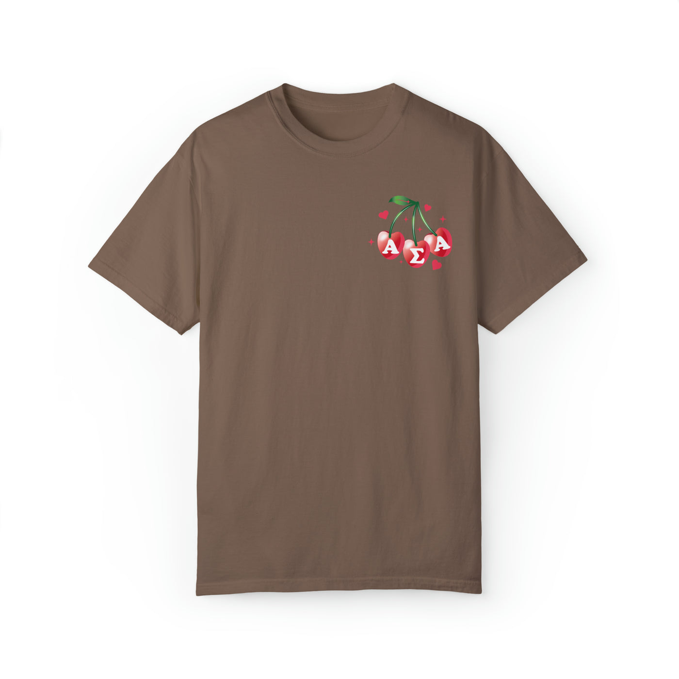 Alpha Sigma Alpha Cherry Airbrush Sorority T-shirt