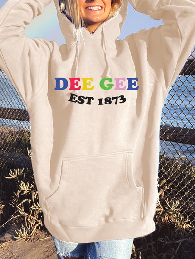 Delta Gamma Colorful Sorority Sweatshirt Dee Gee Hoodie