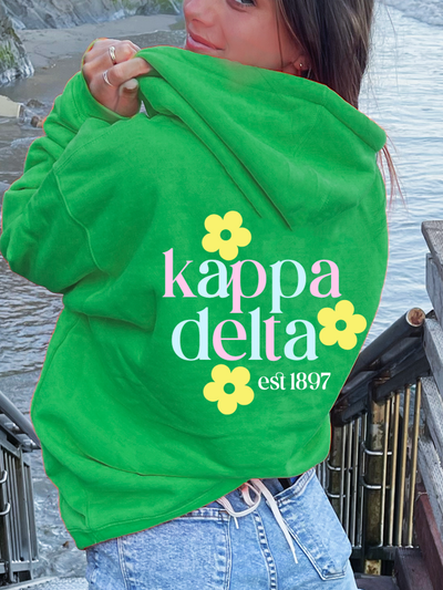 Kappa Delta Flower Sweatshirt, Kay Dee Sorority Hoodie