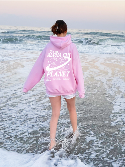 Alpha Chi Omega Planet Hoodie | Be Kind to the Planet Trendy Sorority Hoodie