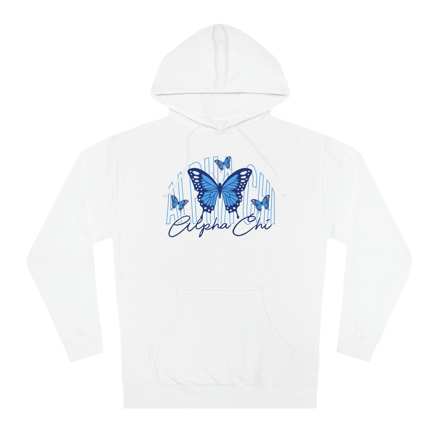 Alpha Chi Omega Baby Blue Butterfly Cute Sorority Sweatshirt