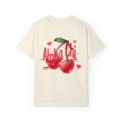 Alpha Chi Omega Cherry Airbrush Sorority T-shirt