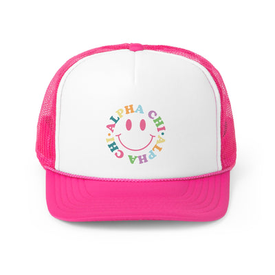 Alpha Chi Omega Colorful Smile Foam Trucker Hat