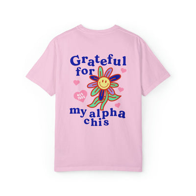Alpha Chi Omega Grateful Flower Sorority T-shirt