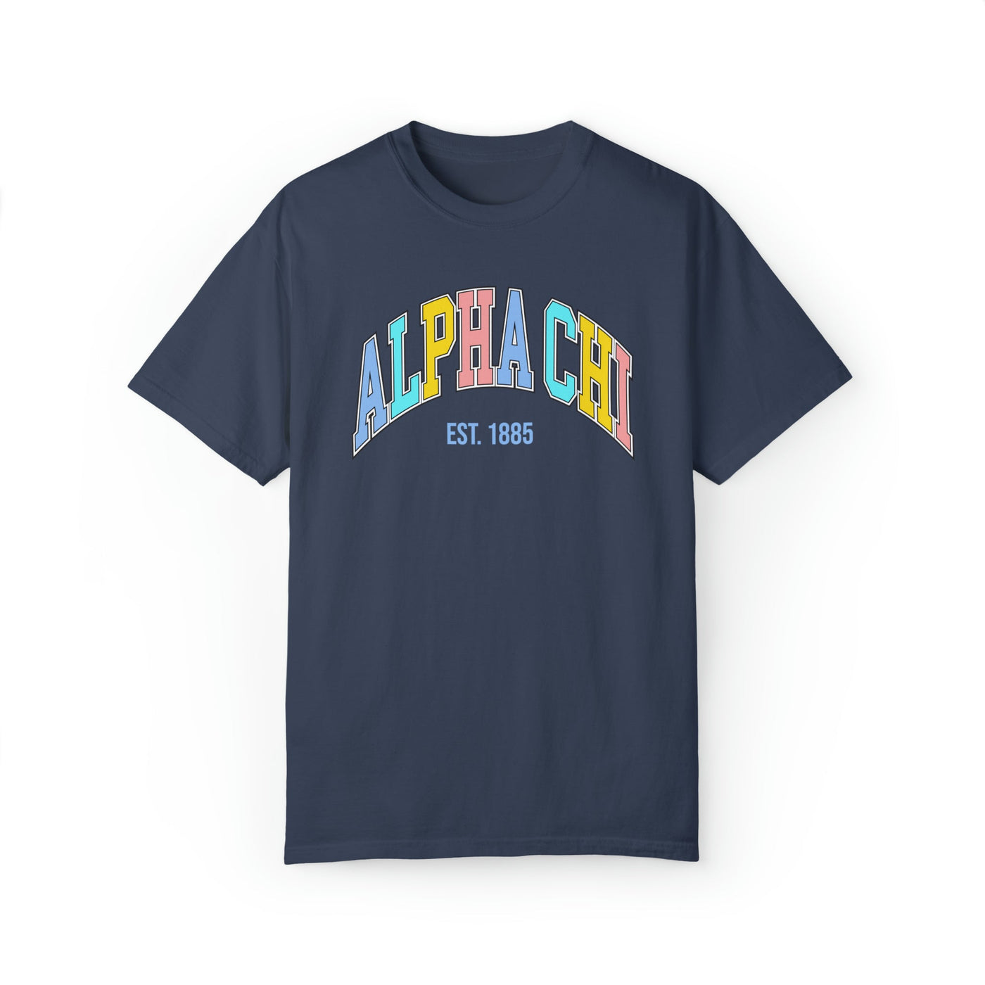 Alpha Chi Omega Pastel Varsity Sorority T-shirt
