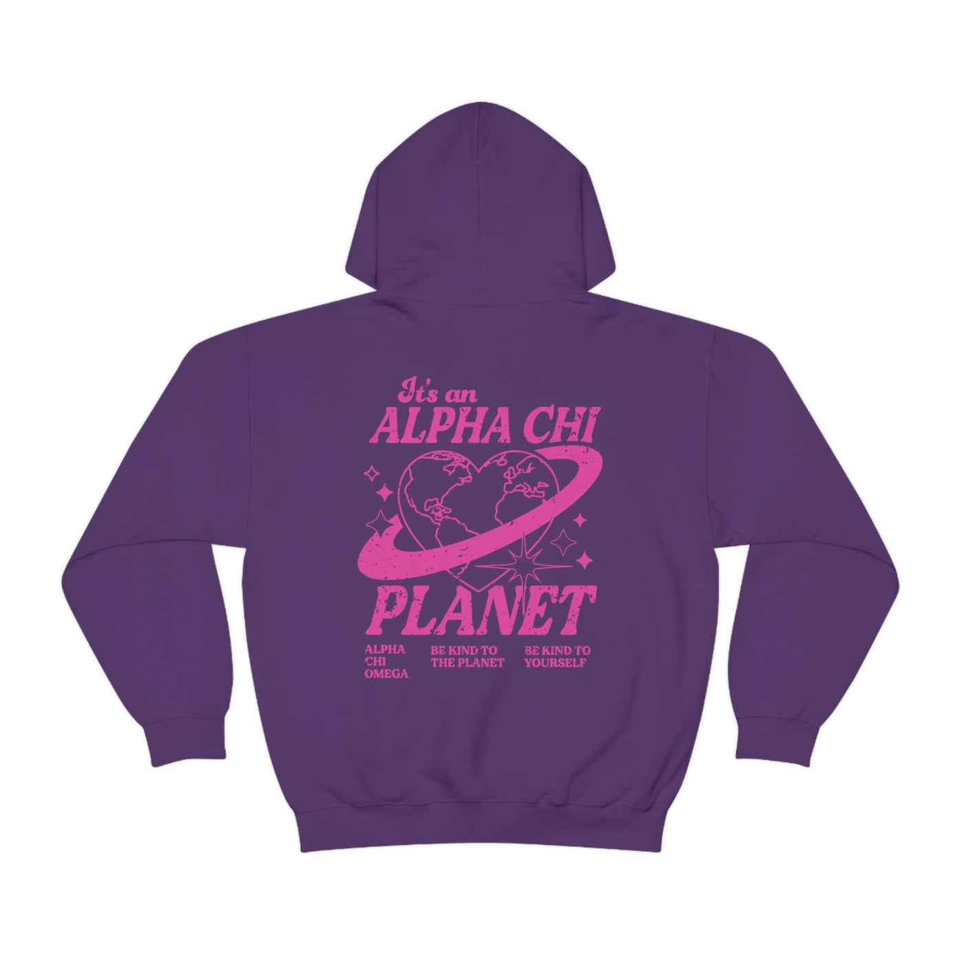 Alpha Chi Omega Planet Hoodie | Be Kind to the Planet Trendy Sorority Hoodie | Greek Life Sweatshirt | Trendy Sorority Sweatshirt