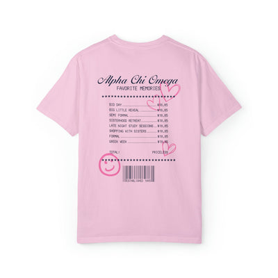 Alpha Chi Omega Sorority Receipt Comfy T-shirt