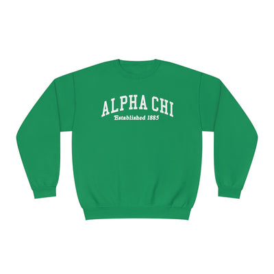 Alpha Chi Omega Sorority Varsity College AXO Crewneck Sweatshirt