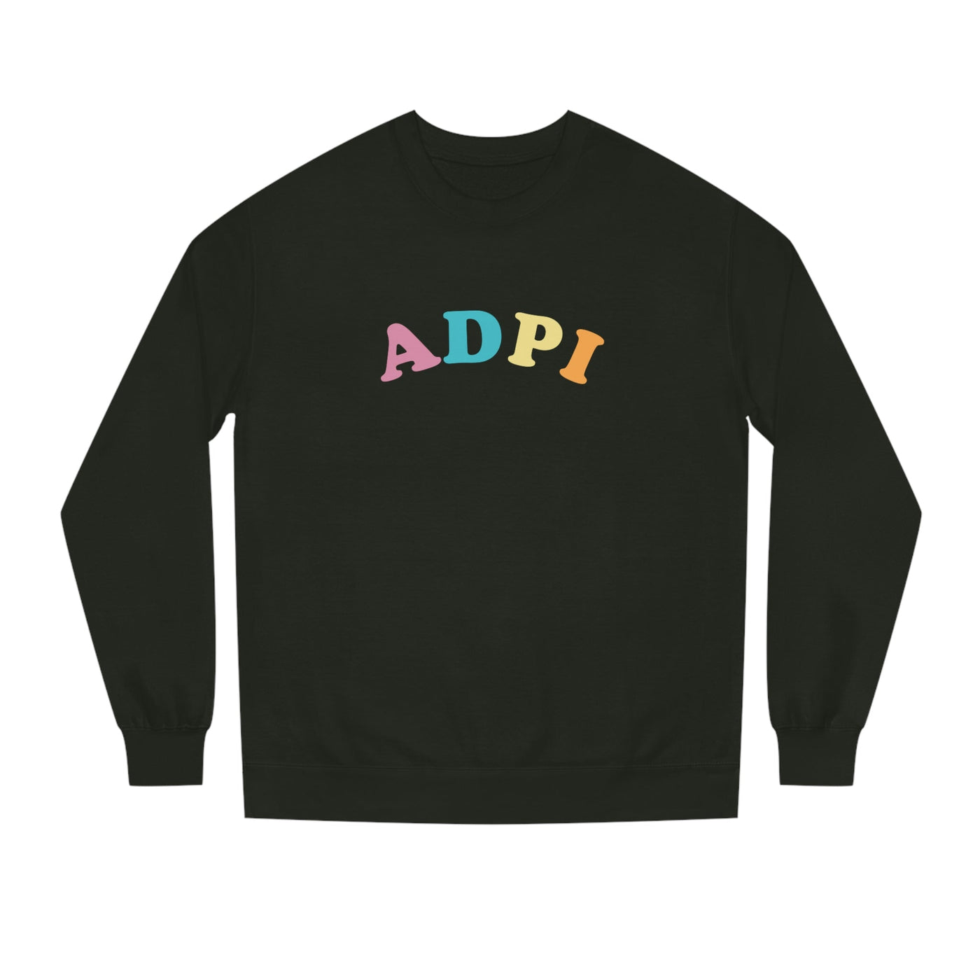 Alpha Delta Pi ADPi Colorful Text Cute Sorority Hoodie