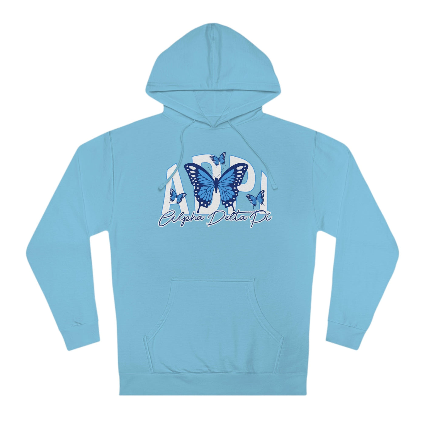 Alpha Delta Pi Baby Blue Butterfly Cute Sorority Sweatshirt