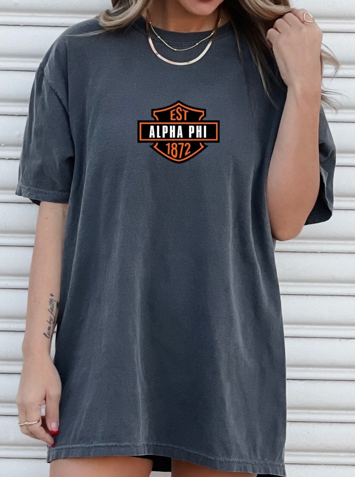 Alpha Delta Pi Motorcycle Inspired Sorority T-shirt