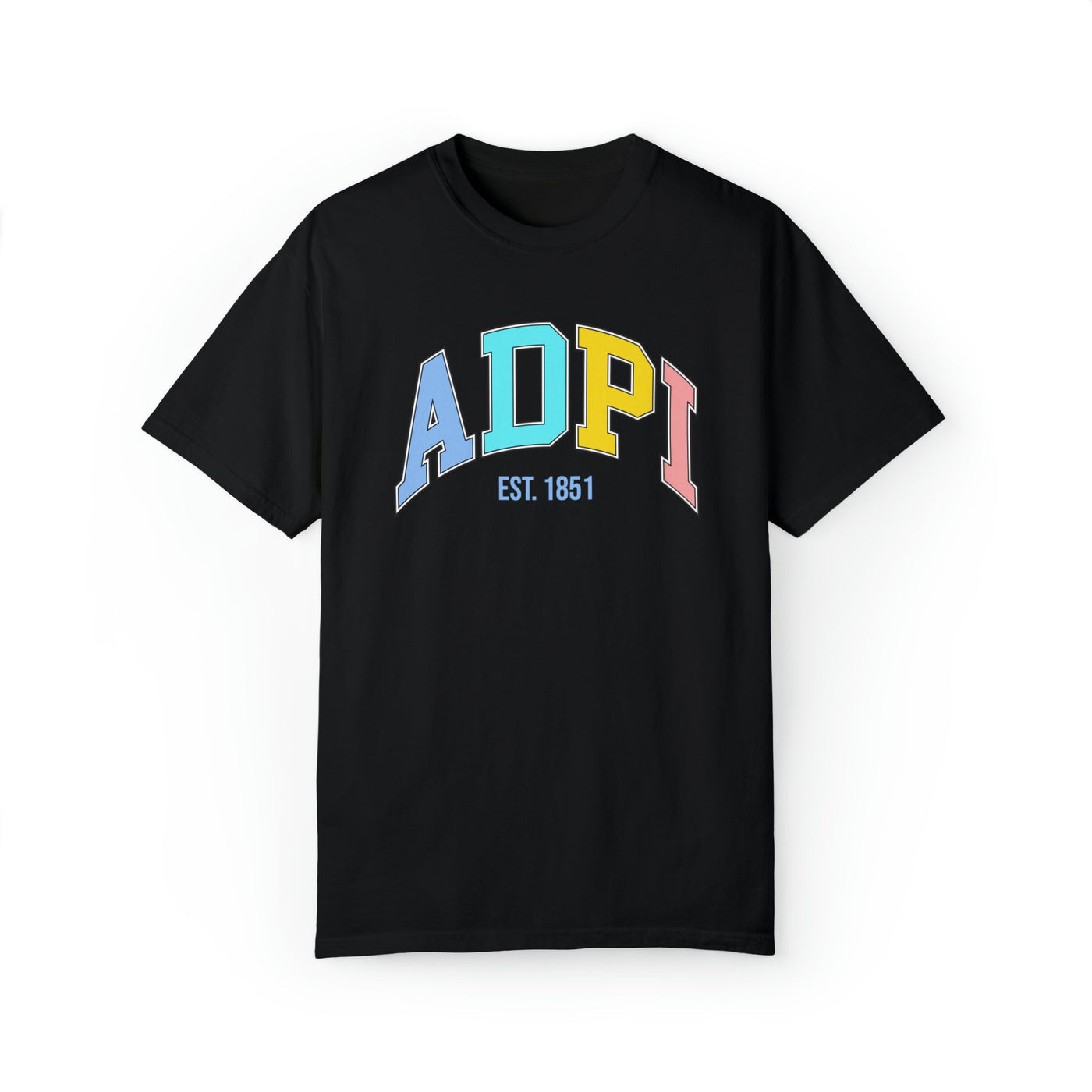 Alpha Delta Pi Pastel Varsity Sorority T-shirt