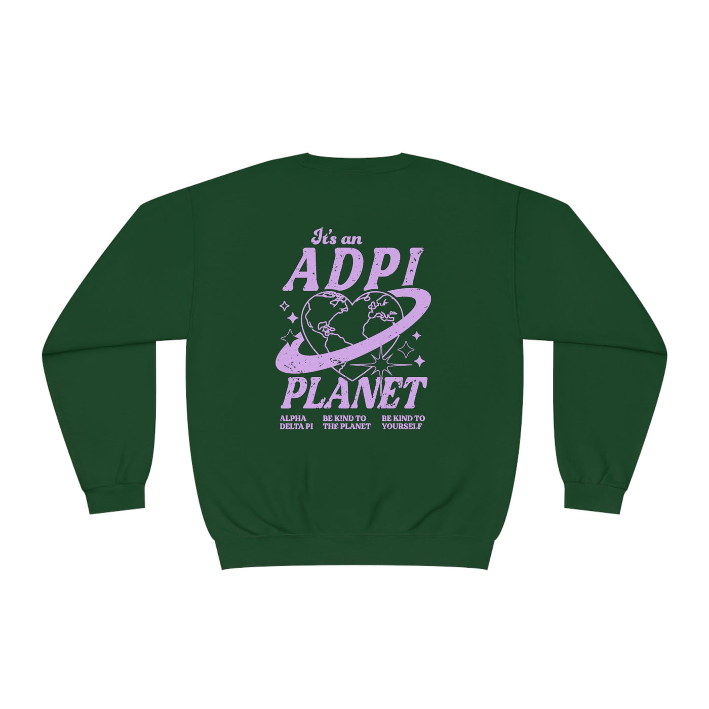Alpha Delta Pi Planet Crewneck Sweatshirt | Be Kind to the Planet Trendy Sorority Crewneck