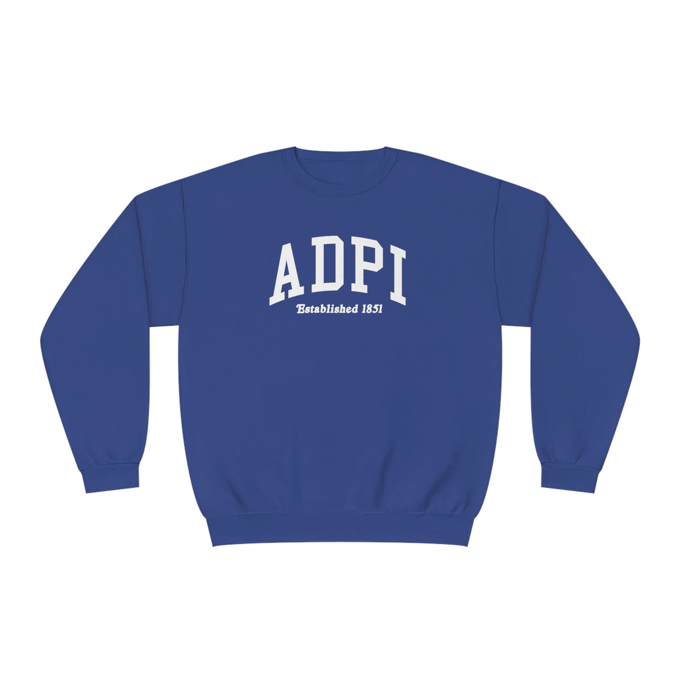 Alpha Delta Pi Sorority Varsity College ADPi Crewneck Sweatshirt