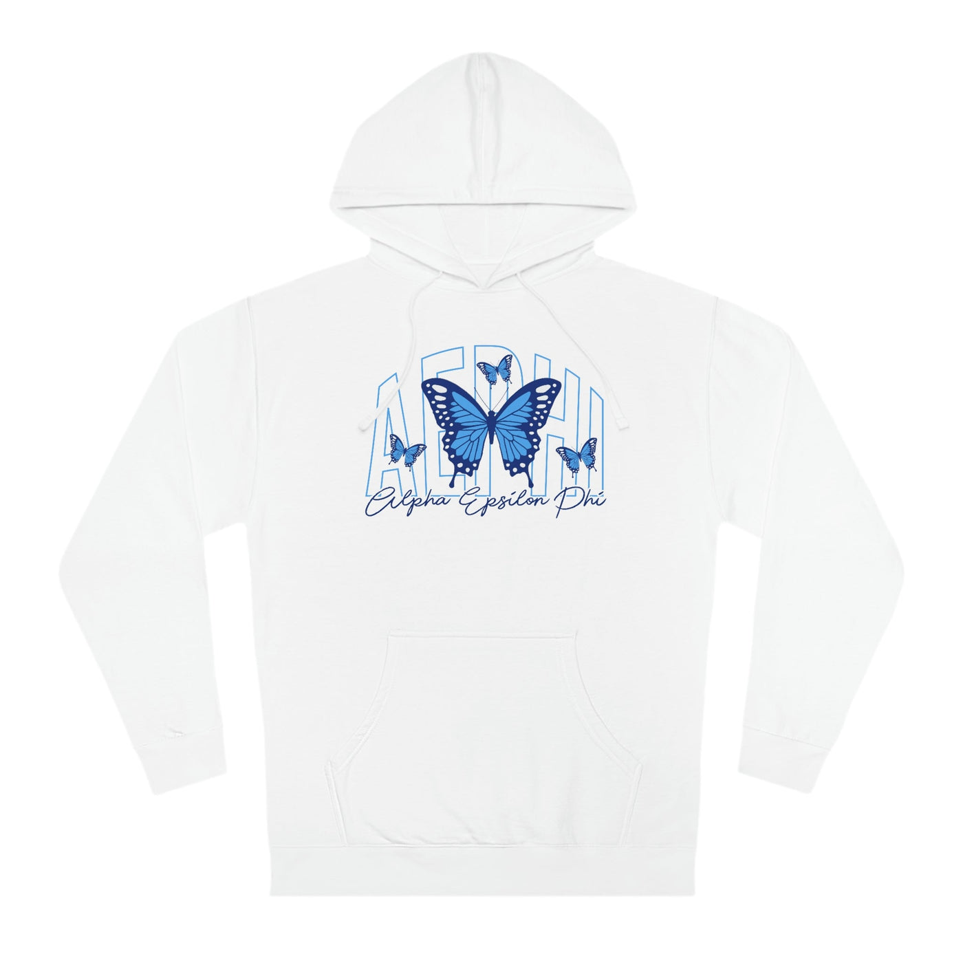 Alpha Epsilon Phi Baby Blue Butterfly Cute Sorority SweatshirtAlpha Epsilon Phi Baby Blue Butterfly Cute Sorority Sweatshirt