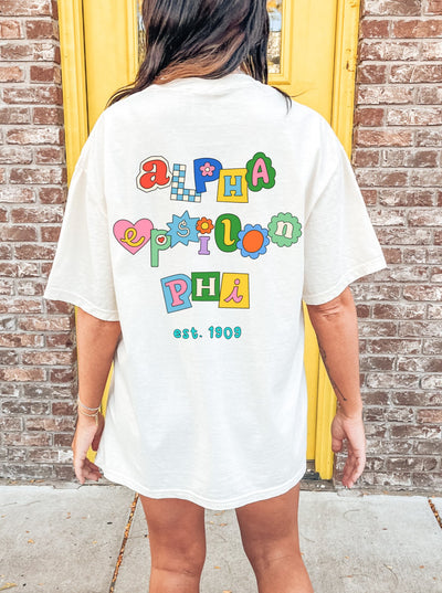 Alpha Epsilon Phi Scrapbook Sorority Comfy T-shirt