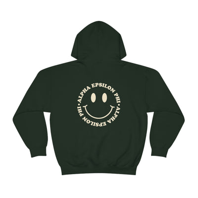 Alpha Epsilon Phi Smiley Sorority Sweatshirt | Trendy AEPhi Custom Sorority Hoodie