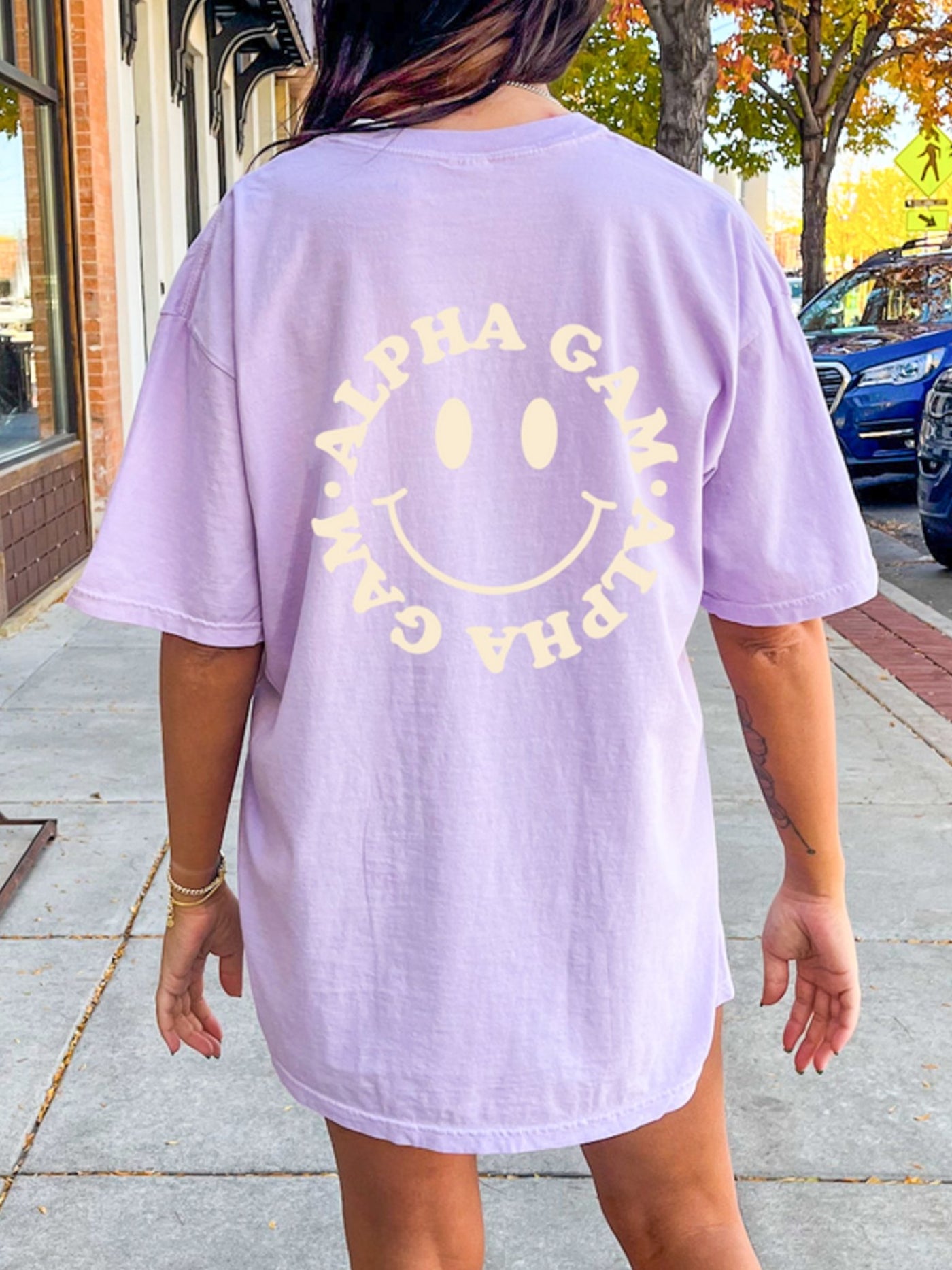 Alpha Gam Smile Sorority Comfy T-Shirt