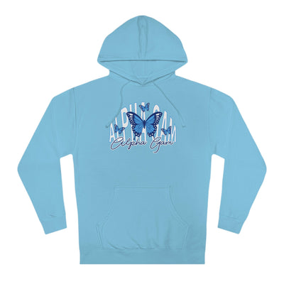 Alpha Gamma Delta Baby Blue Butterfly Cute Sorority Sweatshirt