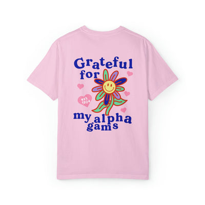 Alpha Gamma Delta Grateful Flower Sorority T-shirt