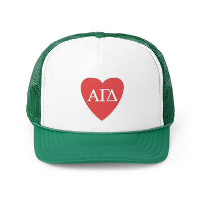 Alpha Gamma Delta Heart Letters Sorority Foam Trucker Hat