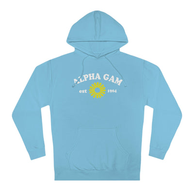 Alpha Gamma Delta Lavender Flower Sorority Hoodie | Trendy Sorority Alpha Gam Sweatshirt