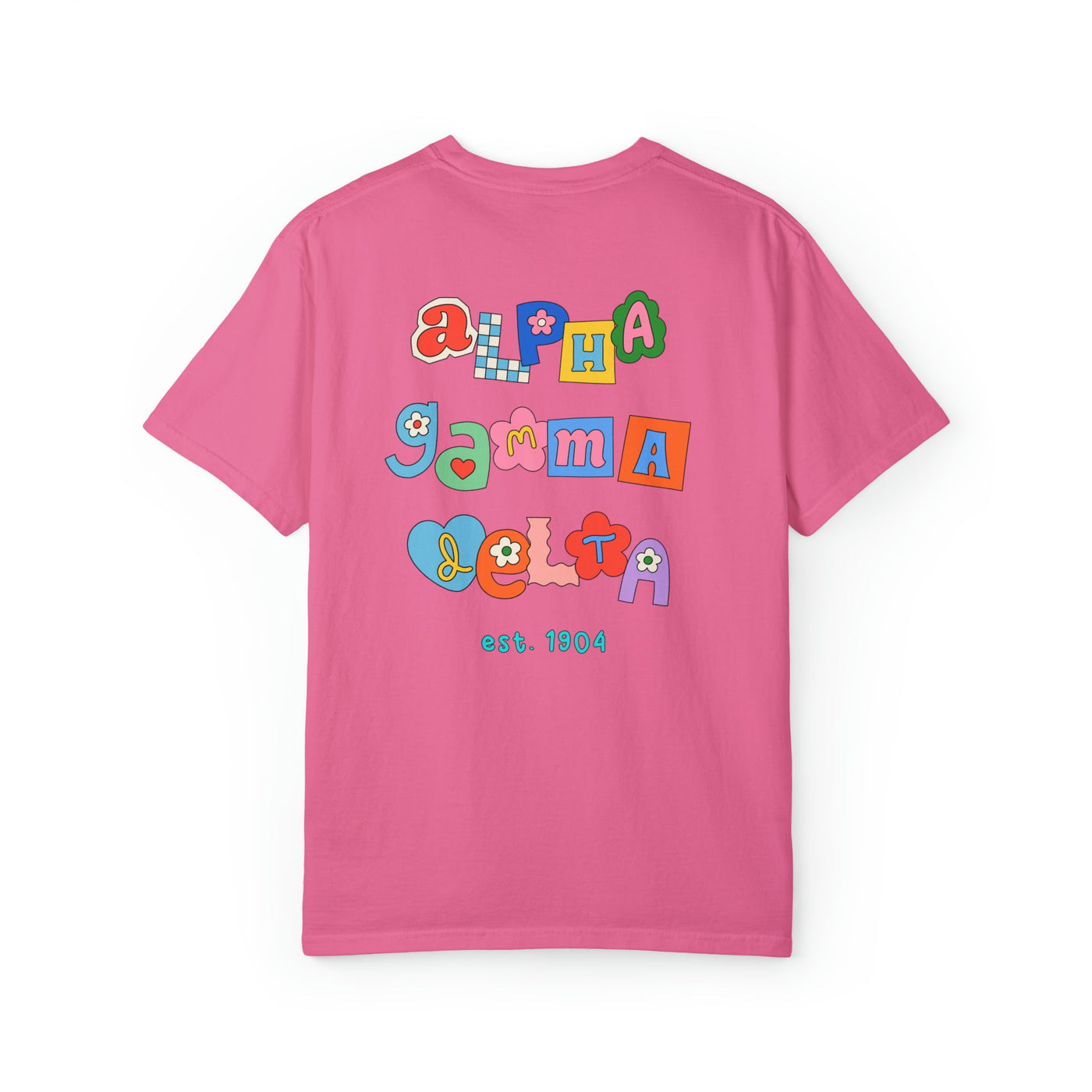 Alpha Gamma Delta Scrapbook Sorority Comfy T-shirt