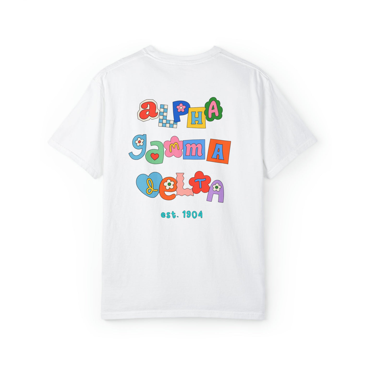 Alpha Gamma Delta Scrapbook Sorority Comfy T-shirt