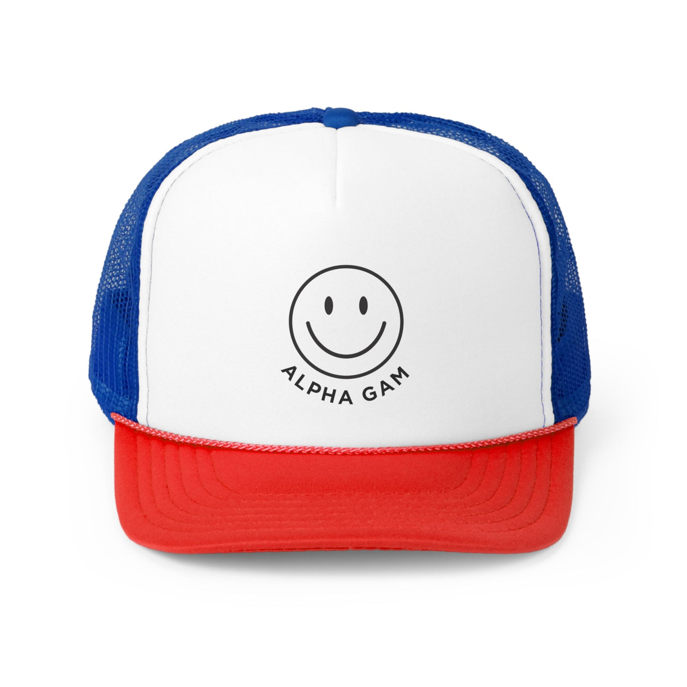 Alpha Gamma Delta Smile Trendy Foam Trucker Hat