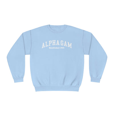 Alpha Gamma Delta Sorority Varsity College Alpha Gam Crewneck Sweatshirt