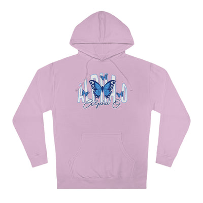 Alpha Omicron Pi Baby Blue Butterfly Cute Sorority Sweatshirt